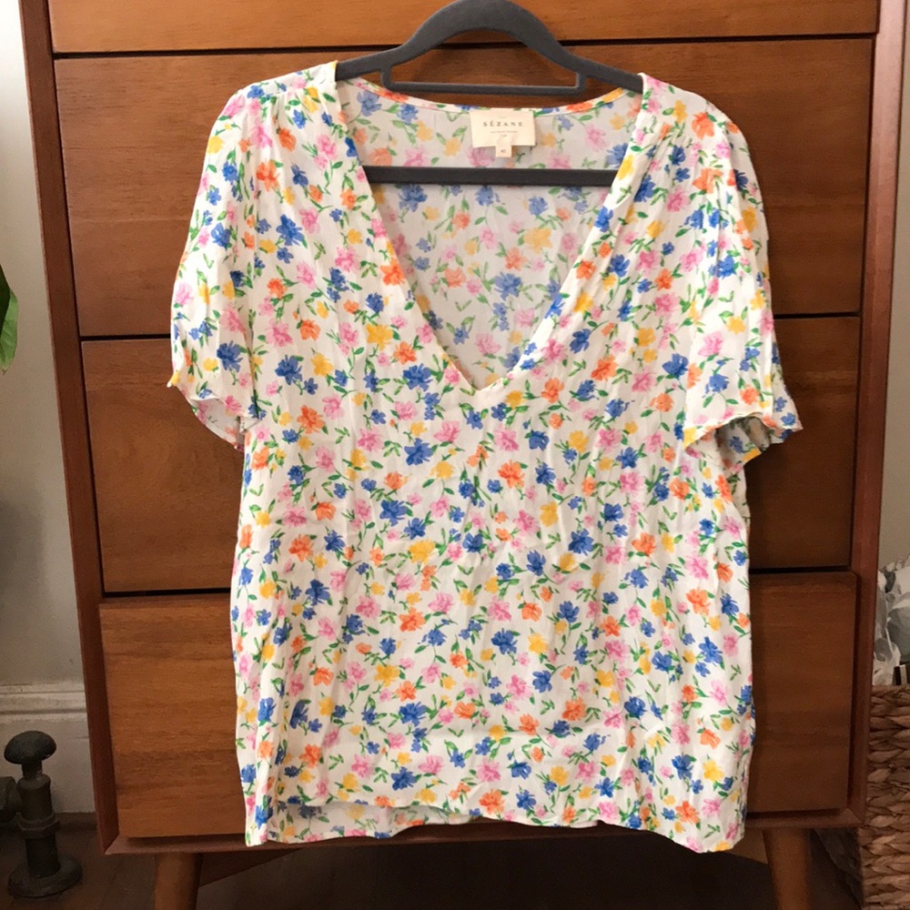 Sezane Floral Blouse - Multicolor